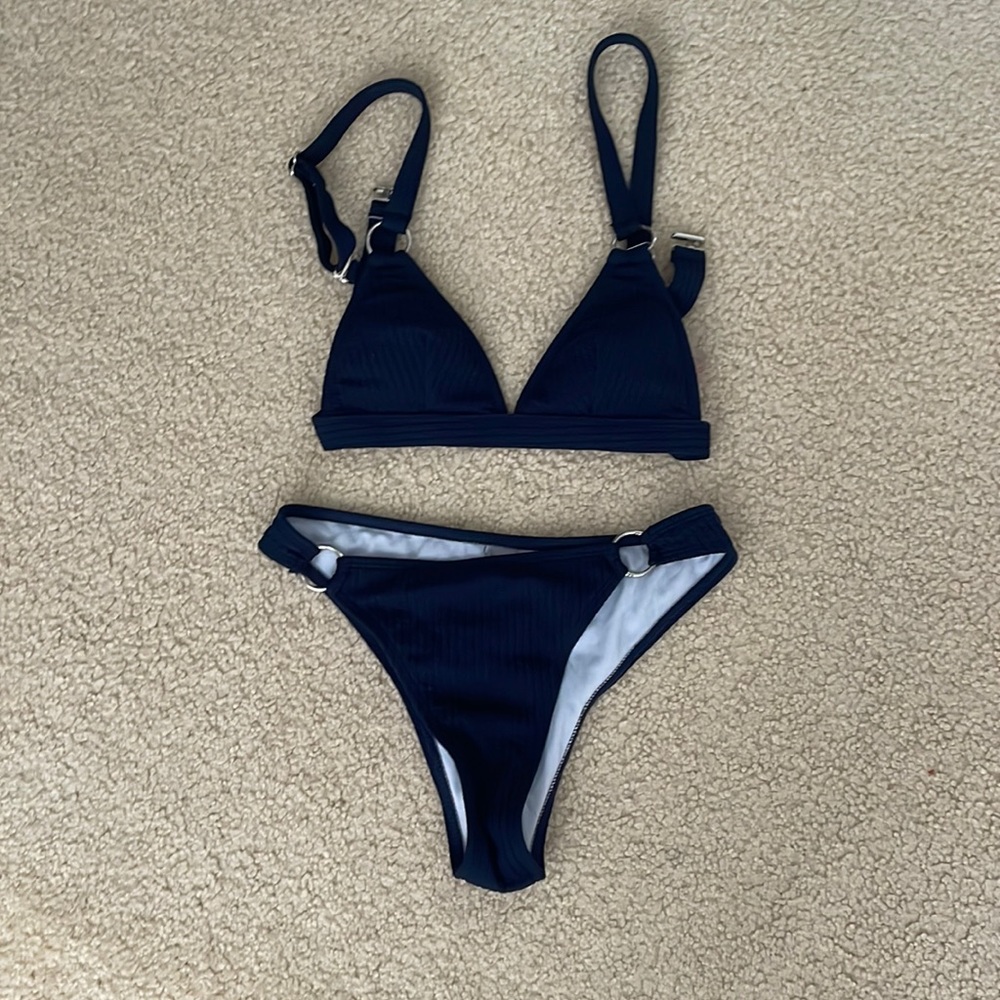 navy blue swim set